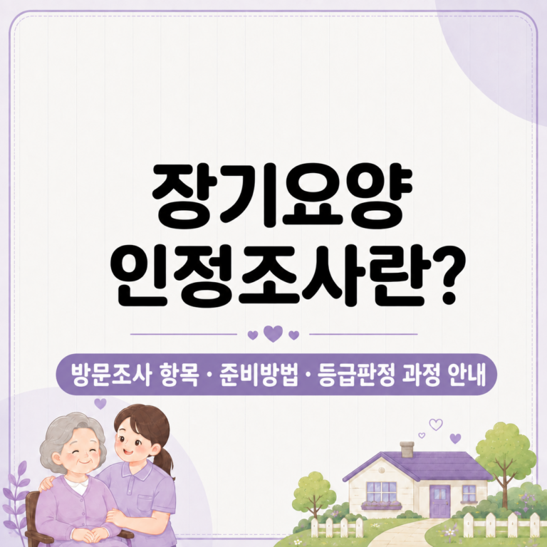 장기요양 인정조사항목, 준비방법, 등급판정 과정 안내