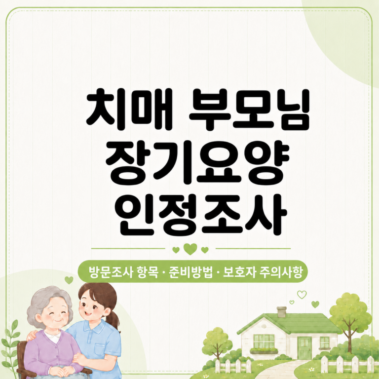치매 부모님 장기요양 인정조사