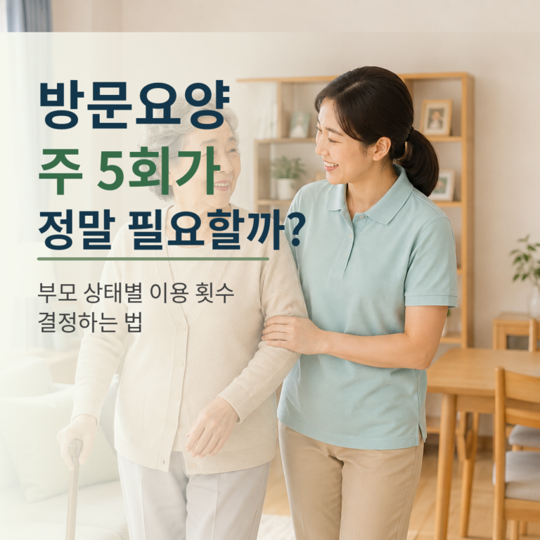 방문요양 주 5회 부모 상태별 이용 횟수 결정하는 방법 추천 안내 가이드 썸네일