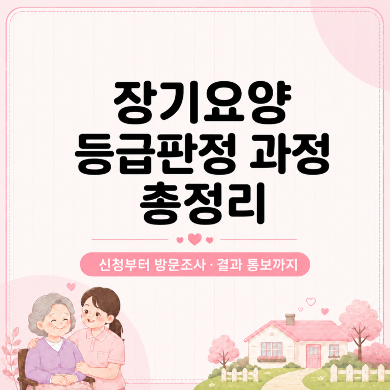 장기요양 등급판정 과정 총정리