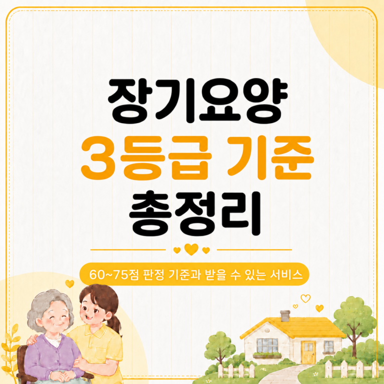 장기요양 3등급 기준 서비스 혜택