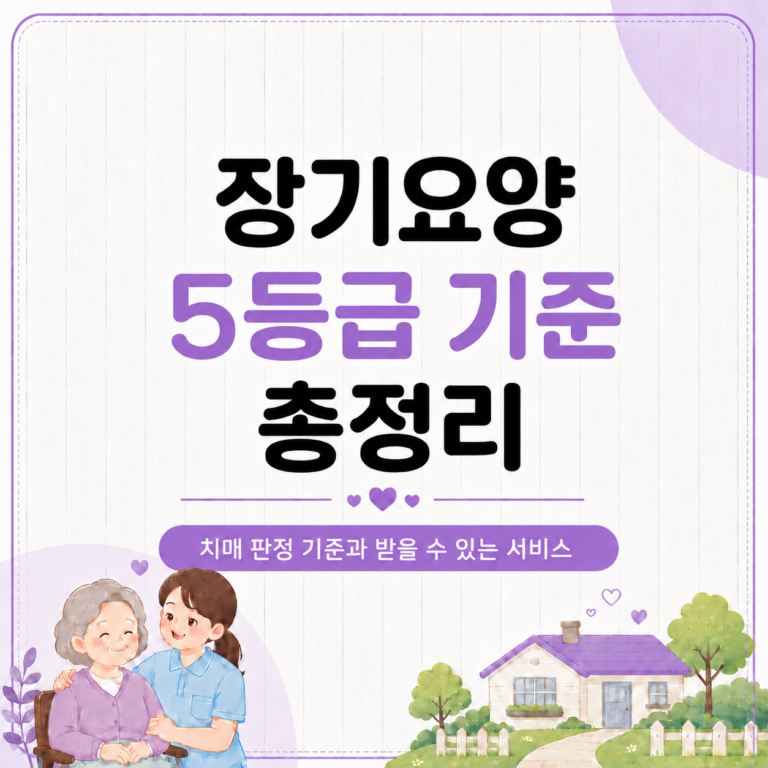 장기요양 5등급 기준 총정리｜치매 판정 기준과 받을 수 있는 서비스