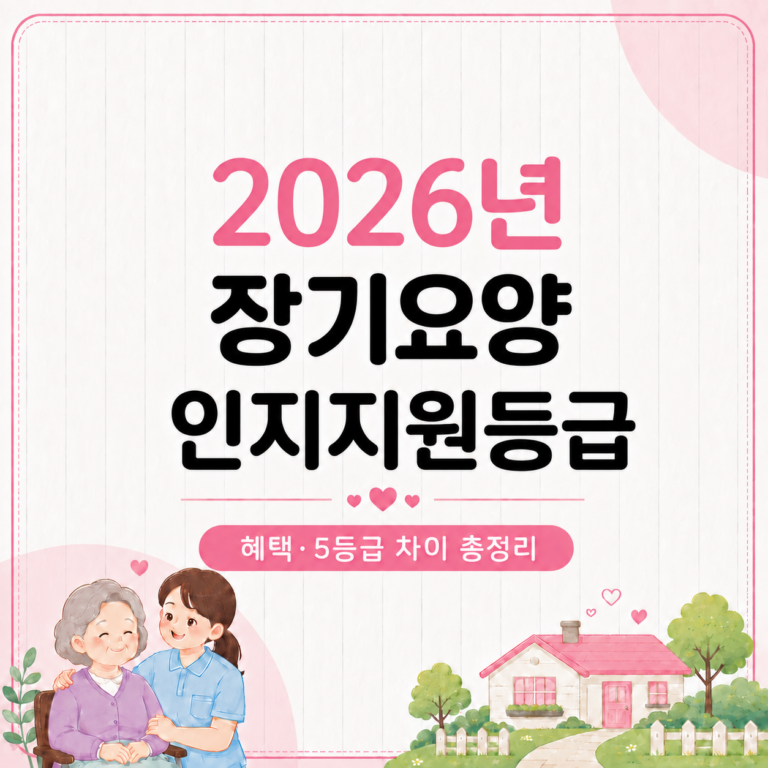 케어인사이트 2026년 장기요양 인지지원등급 혜택·5등급 차이 총정리