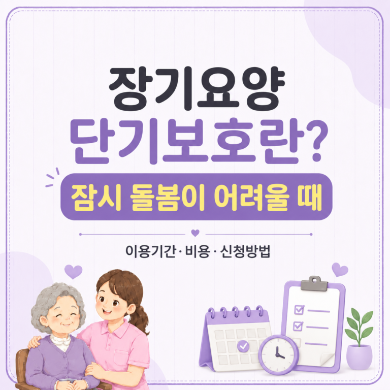 부모님장기요양단기보호 란?