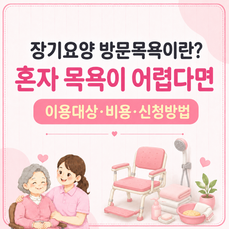 장기요양 방문목욕 이용대상·비용·신청방법