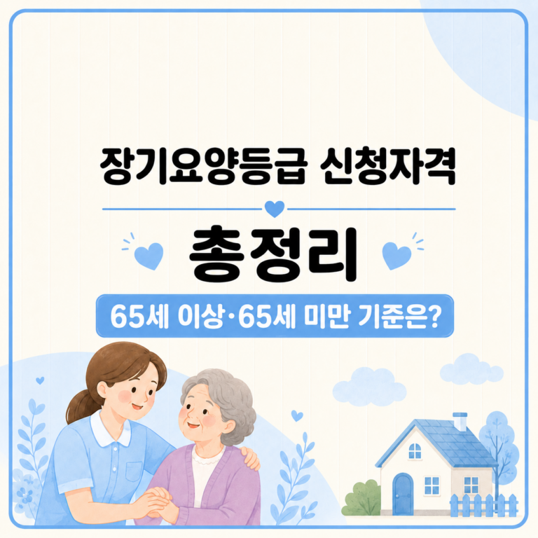 부모님 장기요양등급 신청 전 알아야 할 판정기준과 등급별 차이