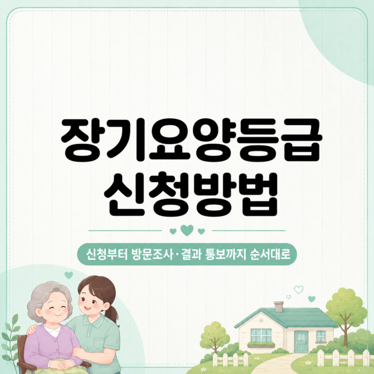 장기요양등급 신청방법
