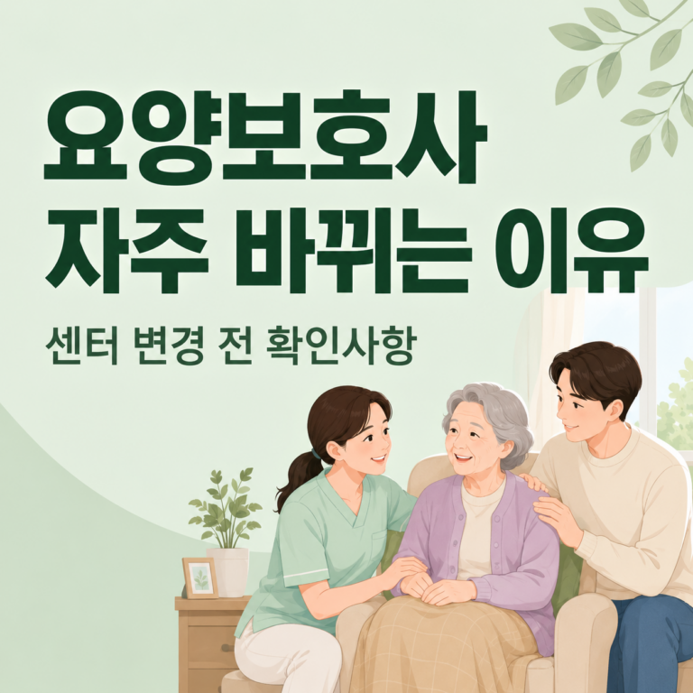 요양보호사 자주 바뀌는 이유|방문요양센터 바꿔야 할까? 교체 전 확인사항 썸네일