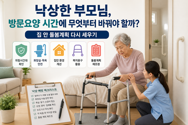 낙상한 부모님, 방문요양 시간에 무엇부터 바꿔야 할까? 집 안 돌봄계획 다시 세우기 썸네일